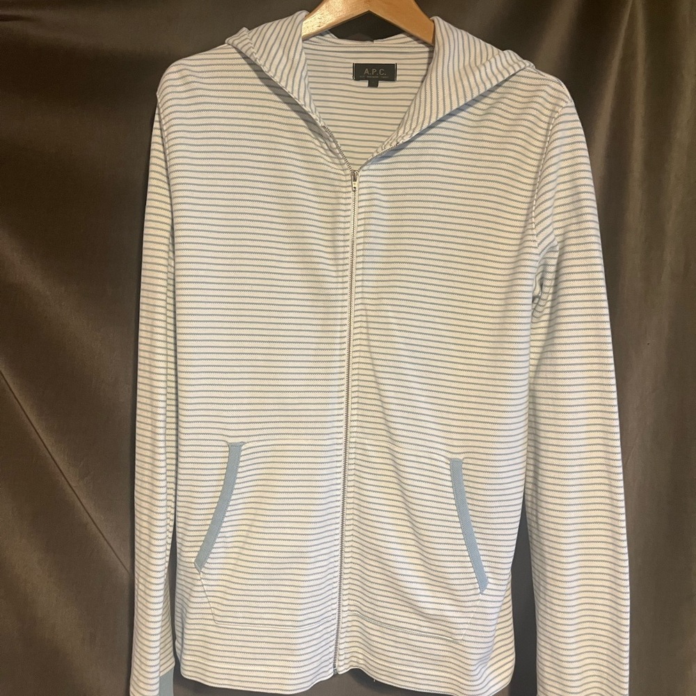 A.P.C. Blue and White Striped Top - Picture 2 of 6